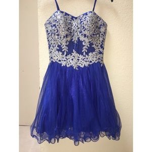 BNWT Blue/Silver Prom Dress